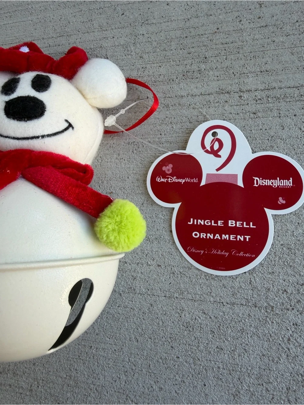 Disney Parks Minnie Mouse Jingle Bell Ornament Christmas Holiday Collection New